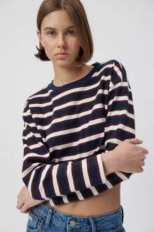 Mavi Bisiklet Yaka Kadın Sweat 1612033-85617 - Mavi (1)