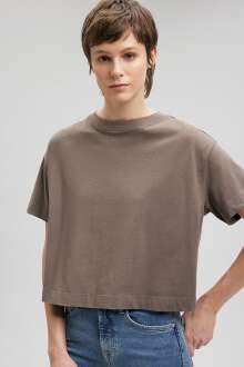 Mavi Bisiklet Yaka Kadın Tişört 1611651-71550 - Mavi (1)