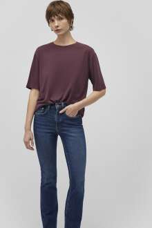 Mavi Bisiklet Yaka Kadın Tişört 1611897-70664 - Mavi (1)