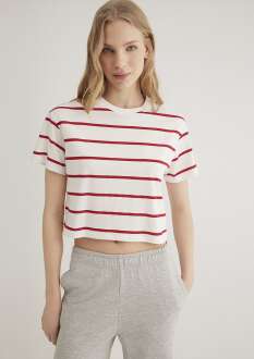 Mavi Bisiklet Yaka Kadın Tişört 1612260-86680 - Mavi (1)