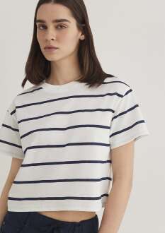 Mavi Bisiklet Yaka Kadın Tişört 1612260-86694 - Mavi (1)