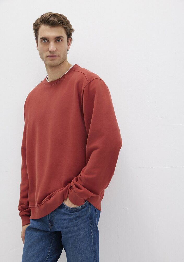Mavi Bisiklet Yaka Kırmızı Loose Fit Erkek Sweat 0S10482-70457