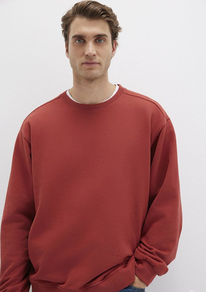Mavi Bisiklet Yaka Kırmızı Loose Fit Erkek Sweat 0S10482-70457 (1)