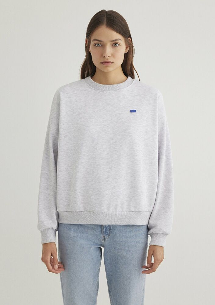 Mavi Bisiklet Yaka Logo Açık Gri Kadın Sweat 1S10087-80196 - 3