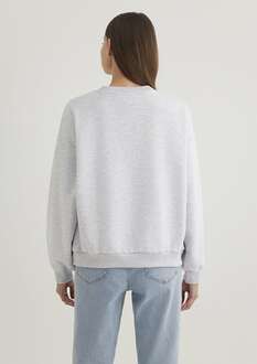 Mavi Bisiklet Yaka Logo Açık Gri Kadın Sweat 1S10087-80196 - 4