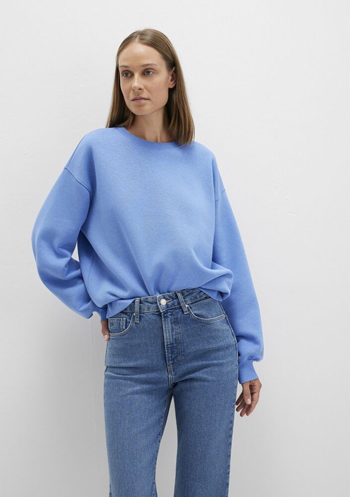 Mavi Bisiklet Yaka Loose Fit Mavi Basic Kadın Sweat 1610198-70790