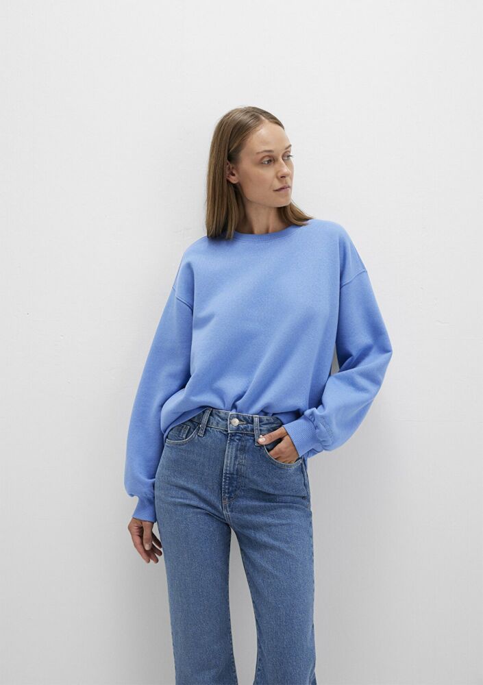 Mavi Bisiklet Yaka Loose Fit Mavi Basic Kadın Sweat 1610198-70790 (1)