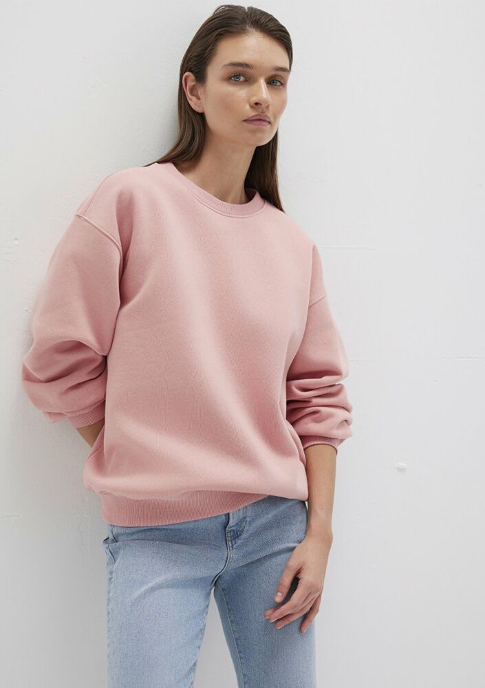 Mavi Bisiklet Yaka Pembe Loose Fit Kadın Sweat 1610198-91003 (1)