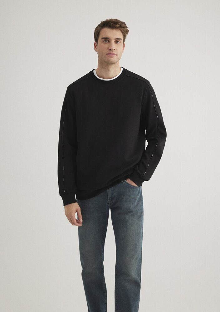 Mavi Bisiklet Yaka Siyah Erkek Sweat 0S10329-900 - 1