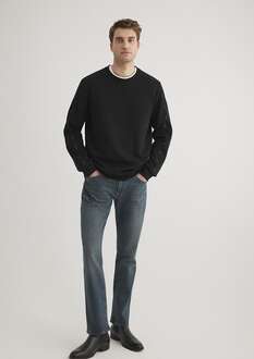 Mavi Bisiklet Yaka Siyah Erkek Sweat 0S10329-900 - 2