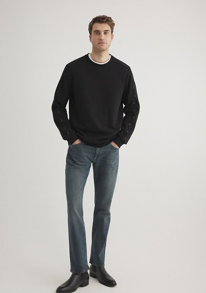 Mavi Bisiklet Yaka Siyah Erkek Sweat 0S10329-900 - 2