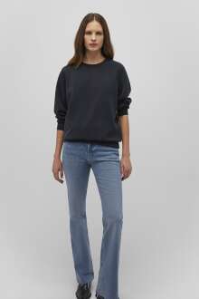 Mavi Bisiklet Yaka Siyah Kadın Sweat 1S10181-900 - Mavi (1)