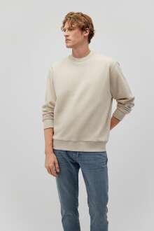 Mavi Bisiklet Yaka Soluk Bej Erkek Sweat 0S10276-70322 - Mavi (1)