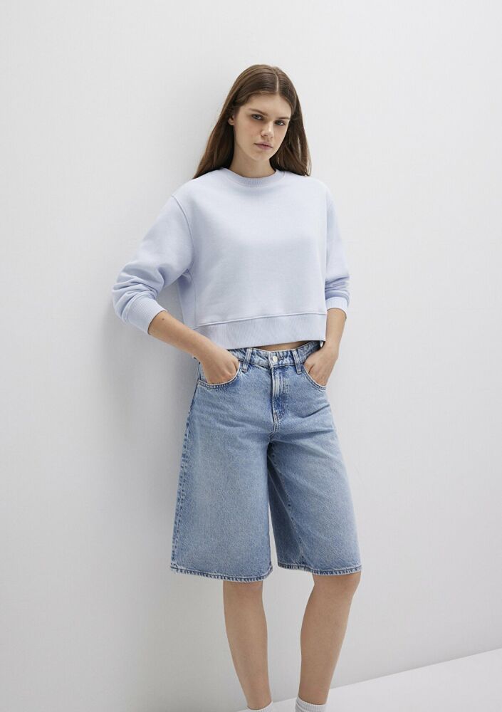 Mavi Bisklet Yaka Loose Fit Kadın Sweat 1S10387-89201 (1)