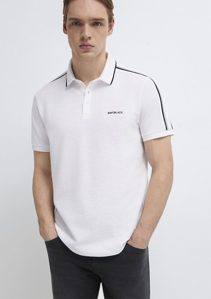 Mavi Black Beyaz Regular Fit Erkek Polo Tişört 0611838-620 (1)