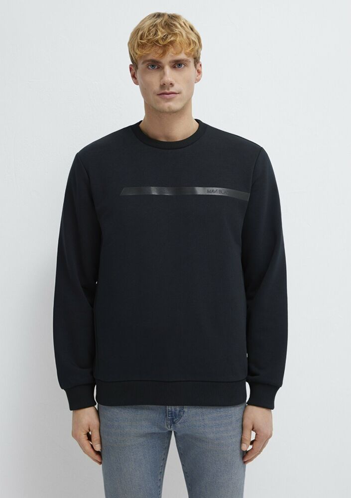 Mavi Black Bisiklet Yaka Siyah Erkek Sweat 0S10528-900 (1)