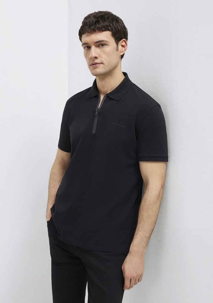 Mavi Black Fermuarlı Siyah Regular Fit Erkek Polo Tişört 0613137-900 (1)
