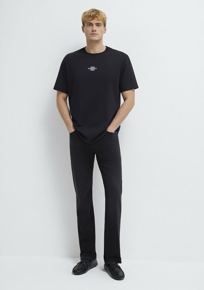 Mavi Black Reflektörlü Siyah Loose Fit Erkek Tişört 0613132-900 - 2