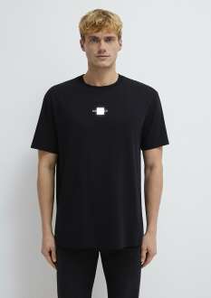 Mavi Black Reflektörlü Siyah Loose Fit Erkek Tişört 0613132-900 - 4