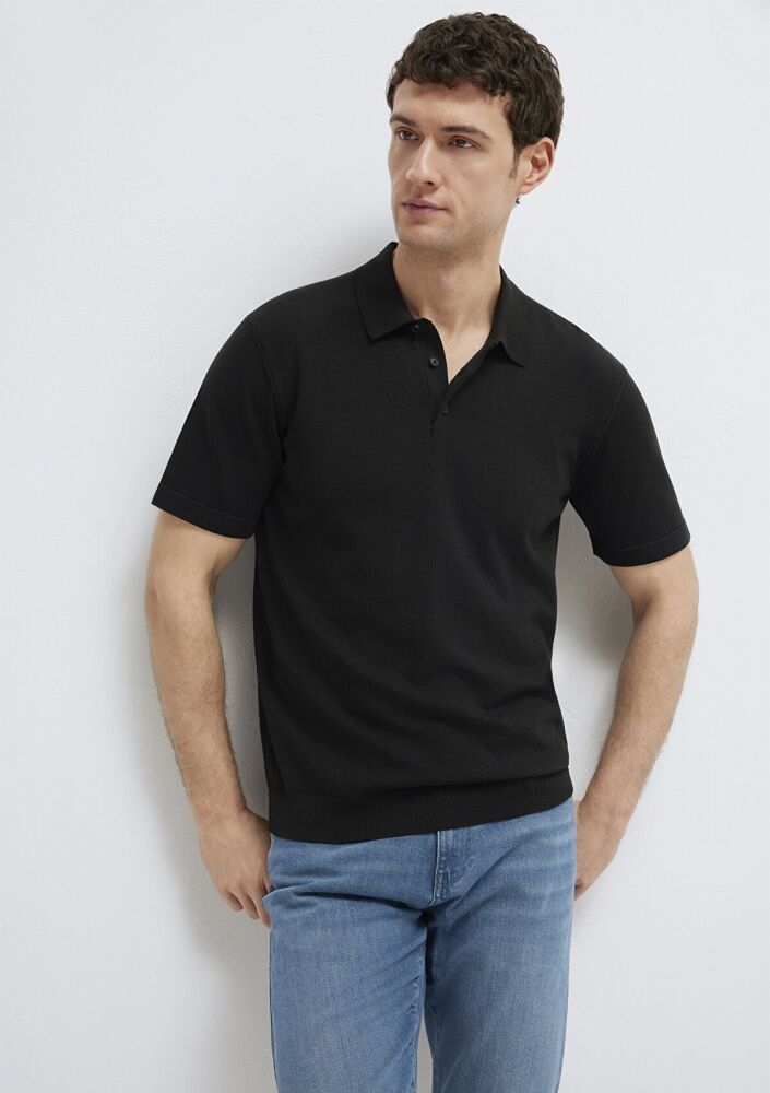 Mavi Black Siyah Triko Erkek  Polo Tişört 0710249-900 (1)