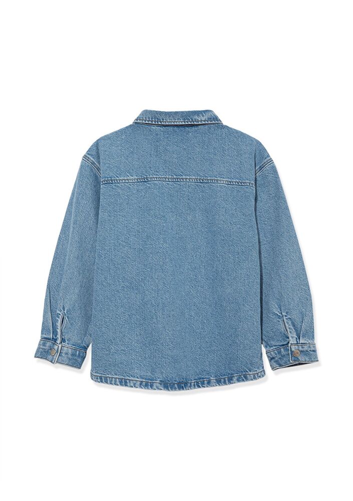 Mavi Bob 90 lar İndigo Mavisi Çocuk Jean Gömlek 6210000-86709 - 4