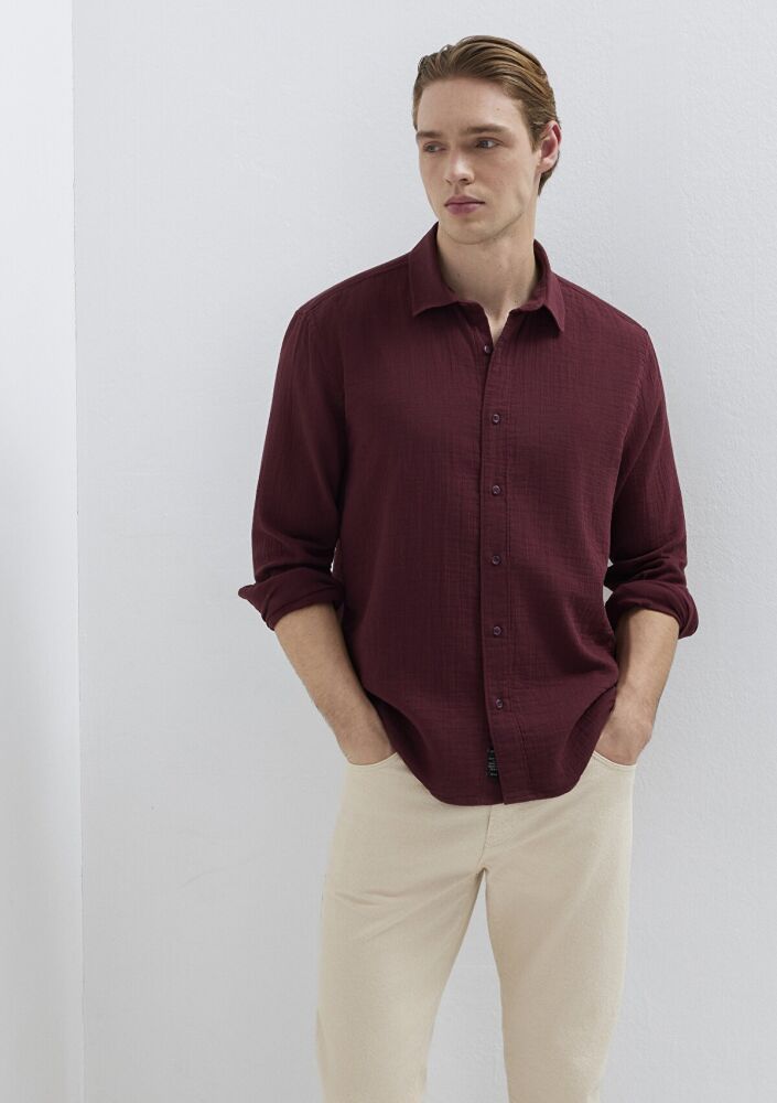 Mavi Bordo Regular Fit Erkek Gömlek 0211518-70426 (1)