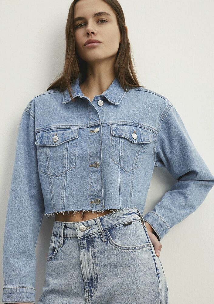 Mavi Brenda Mid Blue 90's Kadın Jean Ceket 1110118-86443 - 1