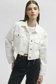 Mavi Brenda Whete 90s Kadın Jean Ceket 1110118-86440 - 1