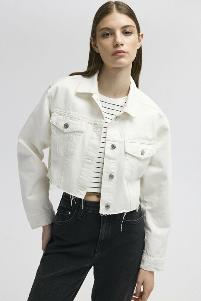 Mavi Brenda Whete 90s Kadın Jean Ceket 1110118-86440 - 1