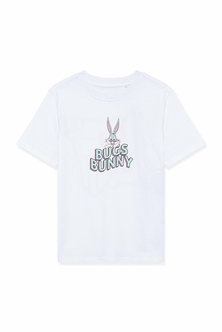 Mavi Bugs Bunny Baskılı Beyaz Çocuk Tişört 7610160-620 - 1