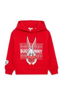 Mavi Bugs Bunny Baskılı Kapişonlu Çocuk Sweat 7S10036-70471 - 2