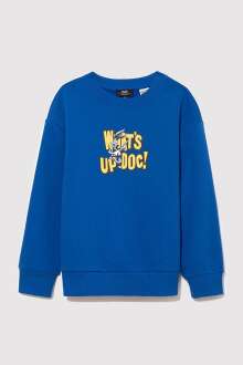 Mavi Bugs Bunny Baskılı Sax Mavi Çocuk Sweat 6S10079-70894 - 2