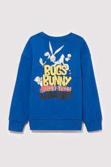 Mavi Bugs Bunny Baskılı Sax Mavi Çocuk Sweat 6S10079-70894 - 3