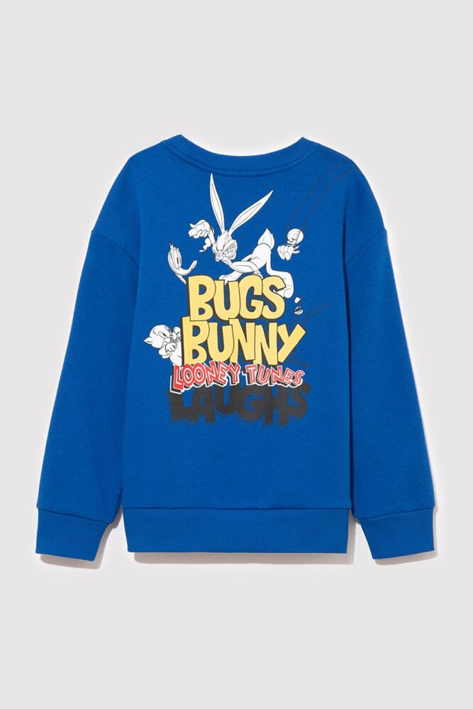 Mavi Bugs Bunny Baskılı Sax Mavi Çocuk Sweat 6S10079-70894 - 3