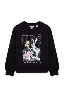 Mavi Bugs Bunny Baskılı Siyah Çocuk Sweat 7S10034-900 - 1