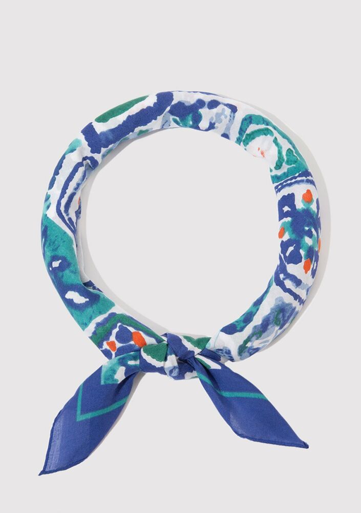 Mavi Canlı Mavi Kadın Bandana 1912237-70865 - 3