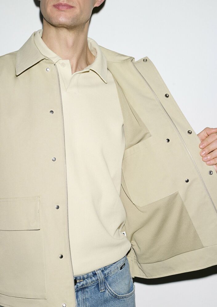 Mavi Cep Detaylı Bej Loose Fit Erkek Ceket 0110777-70186 (1)