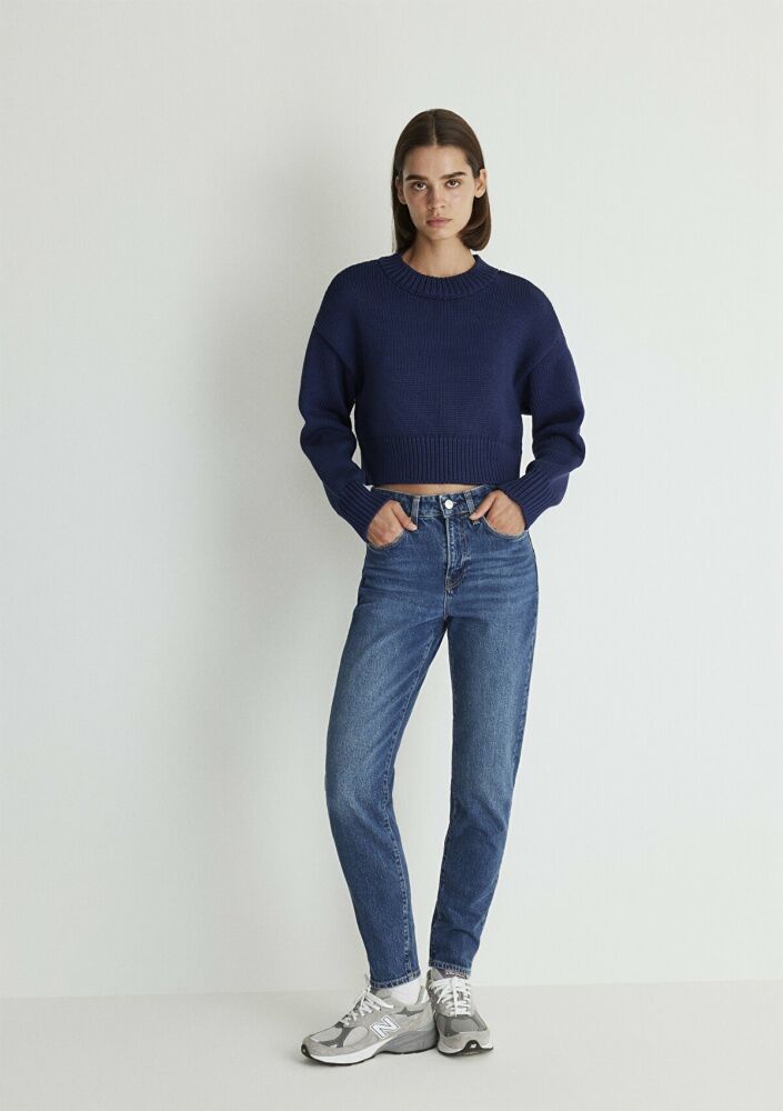 Mavi Cindy Classic Denim Gölgeli Koyu Mavi Kadın Jean Pantolon 100277-87925