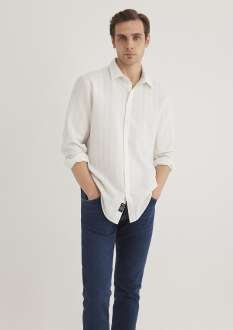 Mavi Çizgili Bebe Mavi Erkek Gömlek 0211384-70813 - Mavi (1)