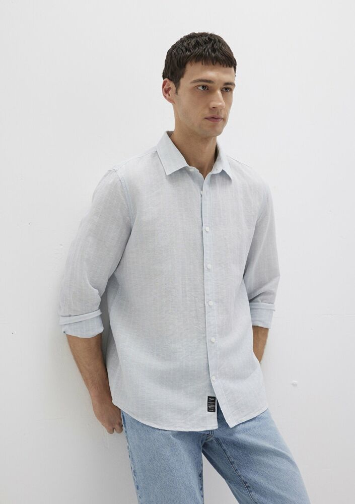 Mavi Çizgili Erkek Gömlek 0211699-90919
