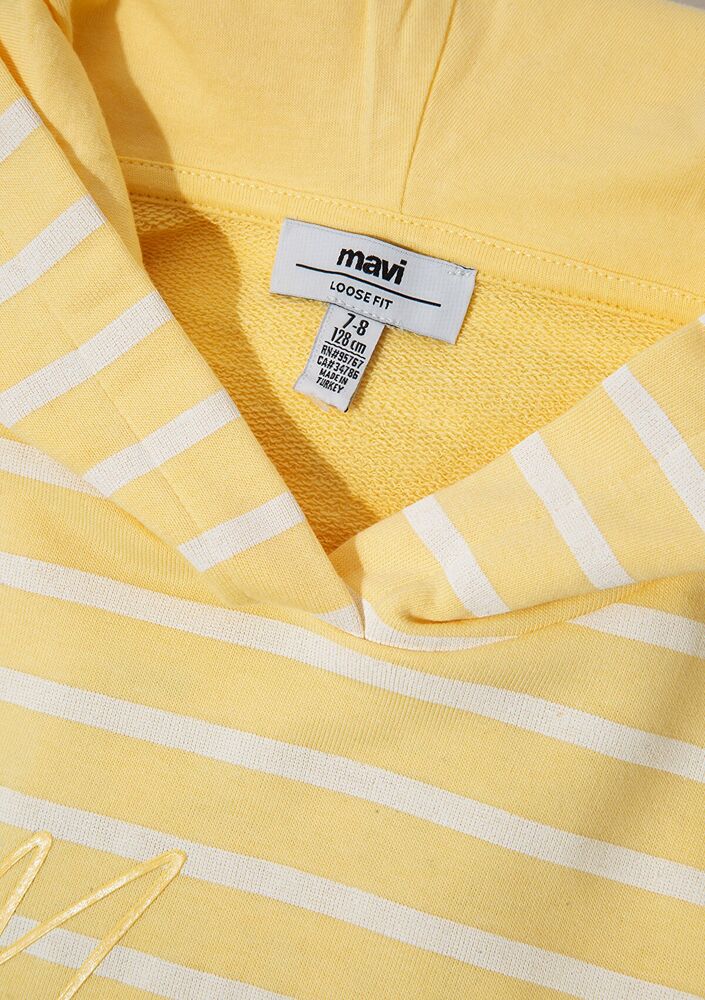 Mavi Çizgili Logo Çocuk Sweat 7S10100-89149 - 4