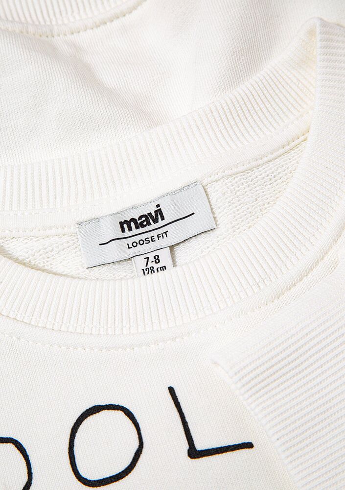 Mavi Cool Kids Baskılı Kırık Beyaz Çocuk Sweat 7S10094-70057 - 3