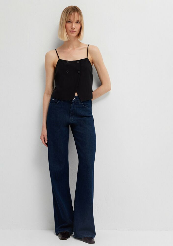 Mavi Crop Siyah Bluz 1211531-900 (1)