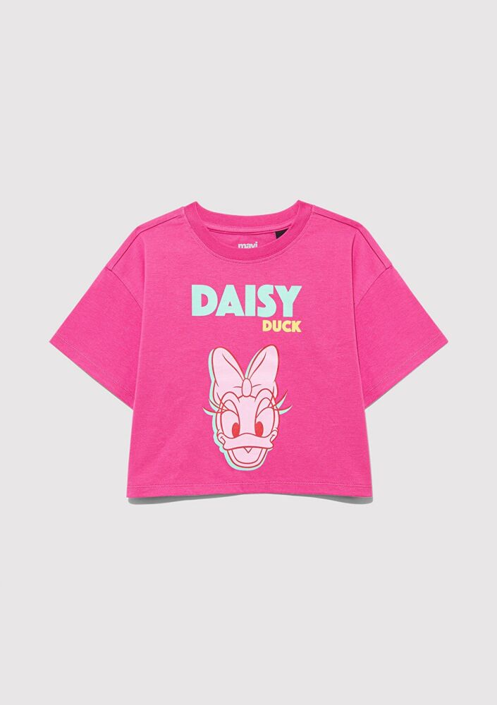 Mavi Daisy Duck Baskılı Pembe Çocuk Tişört 7610331-71095 - 1