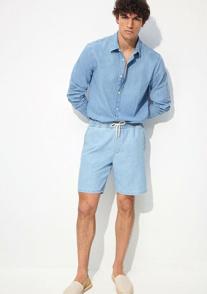Mavi Dayton Bleach Denim Erkek Jean Şort 0410093-86945 (1)