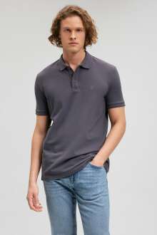 Mavi Derin Antrasit Polo Yaka Erkek Tişört 064946-80932 - Mavi (1)