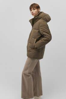 Mavi Dik Yaka Koyu Vizon Kadın Ceket 1110075-82046 - Mavi (1)