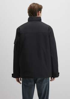 Mavi Dik Yaka Siyah Erkek Ceket 0110540-71379 - 4