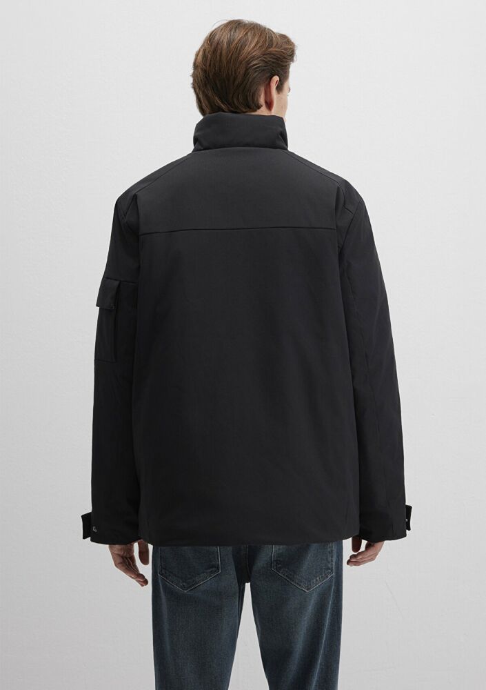 Mavi Dik Yaka Siyah Erkek Ceket 0110540-71379 - 4