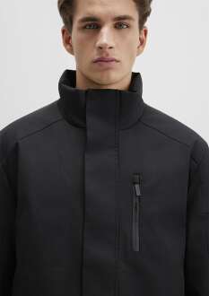 Mavi Dik Yaka Siyah Erkek Ceket 0110540-71379 - 5